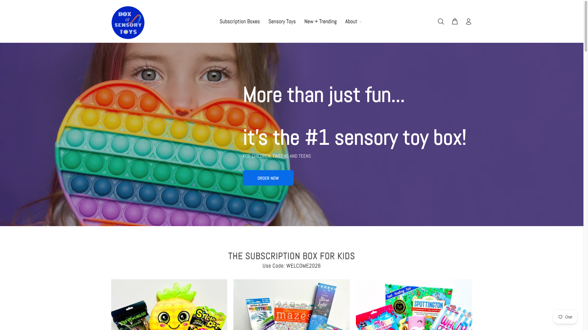 Box of Sensory Toys desktop storefront capture