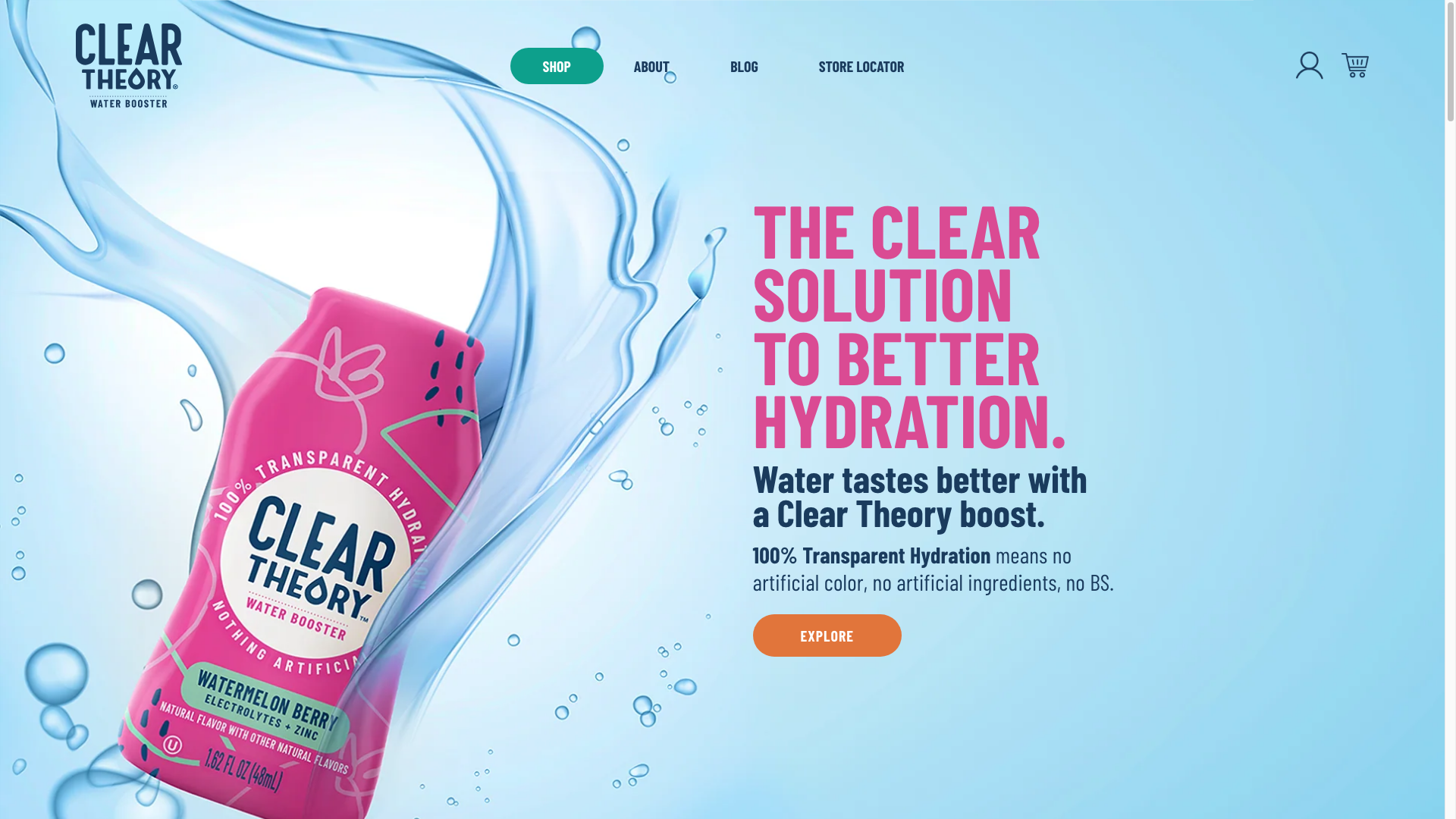 Clear Theory desktop storefront capture